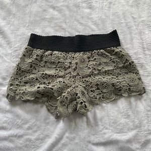 Boom Boom Jeans grey lace shorts.